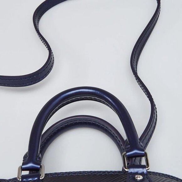 Louis Vuitton Bleu Nuit Epi Leather Sequin Flames Nano Alma Crossbody Bag - Picture 7 of 11